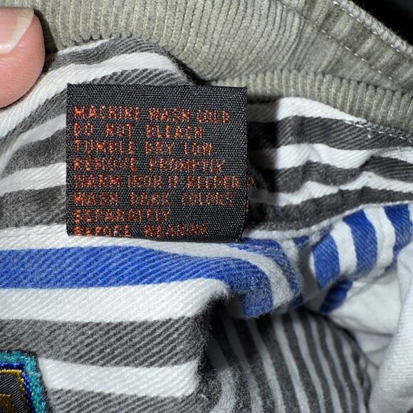 PB & Co. Men’s 90’s Striped Rugby Shirt Sz M 1/2 Zip corduroy collar Preppy Frat - Picture 15 of 15